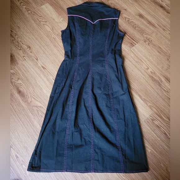 RARE y2k bebe western pearl snap wiggle dress rockabilly pinup - Picture 4 of 4